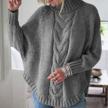 Load image into Gallery viewer, Women Top Harajuku Chic Sweater Autumn Office Lady Batwing Sleeve Yellow Sweater Jumpers Candy Color Loose Sweaters Twisted Pull