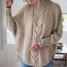Load image into Gallery viewer, Women Top Harajuku Chic Sweater Autumn Office Lady Batwing Sleeve Yellow Sweater Jumpers Candy Color Loose Sweaters Twisted Pull