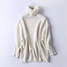 Load image into Gallery viewer, REJINAPYO Women Oversize Basic Knitted Turtleneck Sweater Female Solid Turtleneck Collar Pullovers Warm 2019 New Arrival