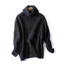Load image into Gallery viewer, REJINAPYO Women Oversize Basic Knitted Turtleneck Sweater Female Solid Turtleneck Collar Pullovers Warm 2019 New Arrival