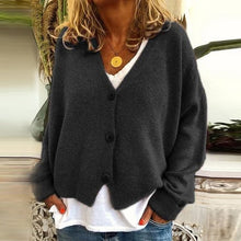Load image into Gallery viewer, 15 Candy colors Cardigan Sweater Women Autumn Button Sweaters Female casual Loose Long Sleeve Knitted Sweater 2019 winter outfit