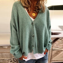 Load image into Gallery viewer, 15 Candy colors Cardigan Sweater Women Autumn Button Sweaters Female casual Loose Long Sleeve Knitted Sweater 2019 winter outfit