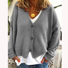 Load image into Gallery viewer, 15 Candy colors Cardigan Sweater Women Autumn Button Sweaters Female casual Loose Long Sleeve Knitted Sweater 2019 winter outfit
