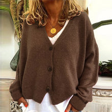 Load image into Gallery viewer, 15 Candy colors Cardigan Sweater Women Autumn Button Sweaters Female casual Loose Long Sleeve Knitted Sweater 2019 winter outfit