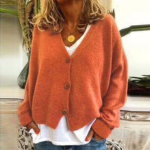 Load image into Gallery viewer, 15 Candy colors Cardigan Sweater Women Autumn Button Sweaters Female casual Loose Long Sleeve Knitted Sweater 2019 winter outfit