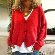 Load image into Gallery viewer, 15 Candy colors Cardigan Sweater Women Autumn Button Sweaters Female casual Loose Long Sleeve Knitted Sweater 2019 winter outfit