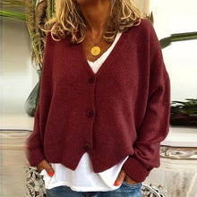 Load image into Gallery viewer, 15 Candy colors Cardigan Sweater Women Autumn Button Sweaters Female casual Loose Long Sleeve Knitted Sweater 2019 winter outfit