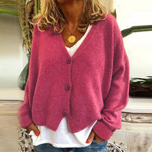 Load image into Gallery viewer, 15 Candy colors Cardigan Sweater Women Autumn Button Sweaters Female casual Loose Long Sleeve Knitted Sweater 2019 winter outfit