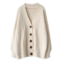 Load image into Gallery viewer, women sweater 2019 Harajuku chunky Knitted Cardigan Loose Single-breasted Solid Color Knit Cardigan Sweater Coat