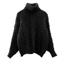 Load image into Gallery viewer, Turtleneck Sweater Women's Autumn Winter Pullover High Elasticity Knitted Casual Twist Warm Sweaters Long Sleeve Yellow sweater