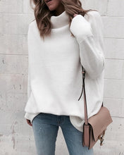 Load image into Gallery viewer, Lossky Long Sleeve Autumn Winter Sweater Women White Knitted Sweaters Pullover Jumper Fashion 2018 Turtleneck Sweater Female