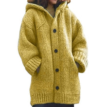 Load image into Gallery viewer, MoneRffi Autumn Winter Women Long Cardigan Solid Oversized Hooded Cardigans Female Keep Warm Sweater Loose Wool Knitted Coat