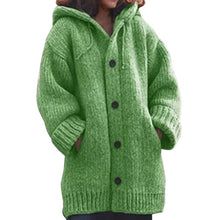 Load image into Gallery viewer, MoneRffi Autumn Winter Women Long Cardigan Solid Oversized Hooded Cardigans Female Keep Warm Sweater Loose Wool Knitted Coat
