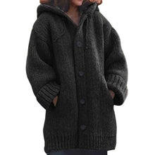 Load image into Gallery viewer, MoneRffi Autumn Winter Women Long Cardigan Solid Oversized Hooded Cardigans Female Keep Warm Sweater Loose Wool Knitted Coat