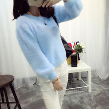 Load image into Gallery viewer, 2016 New Winter Casual Sweater Women Long Sleeve Loose Thick Turtleneck Pullovers Female Solid Mohair Ladies' Sweater Coat