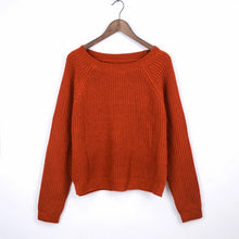 Load image into Gallery viewer, Autumn winter women sweaters and pullovers korean style long sleeve casual crop sweater slim solid knitted jumpers sweater mujer