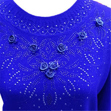 Load image into Gallery viewer, Middle-aged Women's Winter Sweaters Pullovers Plus Size 4XL Thickened Warm Bottoming O-neck Wool Sweater Mother Dress Tops W105