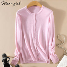 Load image into Gallery viewer, Knitted Cardigan Women Cashmere Wool Female Cardigans Short Black Cardigan Plus Size 2019 Cardigans Big Size Women Tops Spring