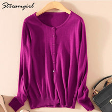 Load image into Gallery viewer, Knitted Cardigan Women Cashmere Wool Female Cardigans Short Black Cardigan Plus Size 2019 Cardigans Big Size Women Tops Spring
