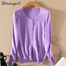 Load image into Gallery viewer, Knitted Cardigan Women Cashmere Wool Female Cardigans Short Black Cardigan Plus Size 2019 Cardigans Big Size Women Tops Spring
