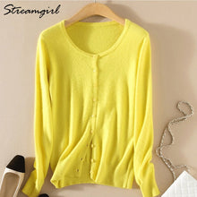 Load image into Gallery viewer, Knitted Cardigan Women Cashmere Wool Female Cardigans Short Black Cardigan Plus Size 2019 Cardigans Big Size Women Tops Spring