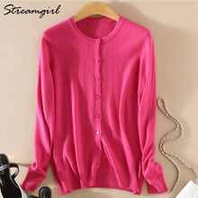 Load image into Gallery viewer, Knitted Cardigan Women Cashmere Wool Female Cardigans Short Black Cardigan Plus Size 2019 Cardigans Big Size Women Tops Spring
