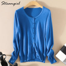 Load image into Gallery viewer, Knitted Cardigan Women Cashmere Wool Female Cardigans Short Black Cardigan Plus Size 2019 Cardigans Big Size Women Tops Spring