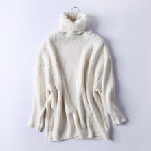 Load image into Gallery viewer, REJINAPYO Women Oversize Basic Knitted Turtleneck Sweater Female Solid Turtleneck Collar Pullovers Warm 2019 New Arrival
