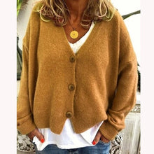 Load image into Gallery viewer, 15 Candy colors Cardigan Sweater Women Autumn Button Sweaters Female casual Loose Long Sleeve Knitted Sweater 2019 winter outfit
