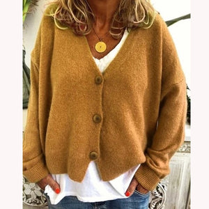 15 Candy colors Cardigan Sweater Women Autumn Button Sweaters Female casual Loose Long Sleeve Knitted Sweater 2019 winter outfit