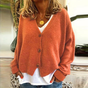 15 Candy colors Cardigan Sweater Women Autumn Button Sweaters Female casual Loose Long Sleeve Knitted Sweater 2019 winter outfit