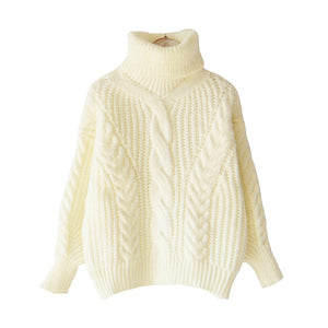 Turtleneck Sweater Women's Autumn Winter Pullover High Elasticity Knitted Casual Twist Warm Sweaters Long Sleeve Yellow sweater