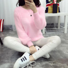 Load image into Gallery viewer, 2016 New Winter Casual Sweater Women Long Sleeve Loose Thick  Turtleneck Pullovers  Female Solid Mohair Ladies&#39; Sweater Coat
