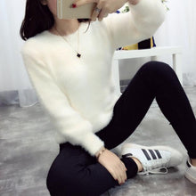 Load image into Gallery viewer, 2016 New Winter Casual Sweater Women Long Sleeve Loose Thick  Turtleneck Pullovers  Female Solid Mohair Ladies&#39; Sweater Coat
