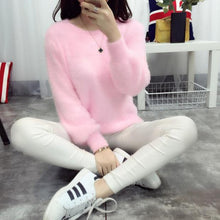 Load image into Gallery viewer, 2016 New Winter Casual Sweater Women Long Sleeve Loose Thick  Turtleneck Pullovers  Female Solid Mohair Ladies&#39; Sweater Coat
