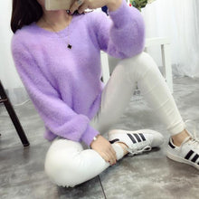 Load image into Gallery viewer, 2016 New Winter Casual Sweater Women Long Sleeve Loose Thick  Turtleneck Pullovers  Female Solid Mohair Ladies&#39; Sweater Coat
