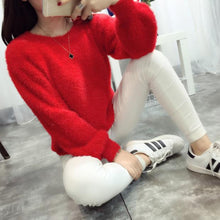 Load image into Gallery viewer, 2016 New Winter Casual Sweater Women Long Sleeve Loose Thick  Turtleneck Pullovers  Female Solid Mohair Ladies&#39; Sweater Coat
