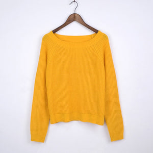 Autumn winter women sweaters and pullovers korean style long sleeve casual crop sweater slim solid knitted jumpers sweater mujer